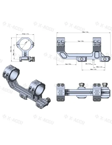 Montura Una Pieza X-ACCU 30mm - Vector Optics