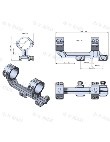 Montura Una Pieza X-ACCU 30mm - Vector Optics