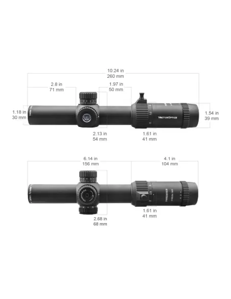 Visor LPVO Forester 1-5x24 SFP Gen II - Vector Optics