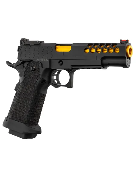 Pistola Gas Hi-Capa Slide Cut Negra/Dorada - Golden Eagle