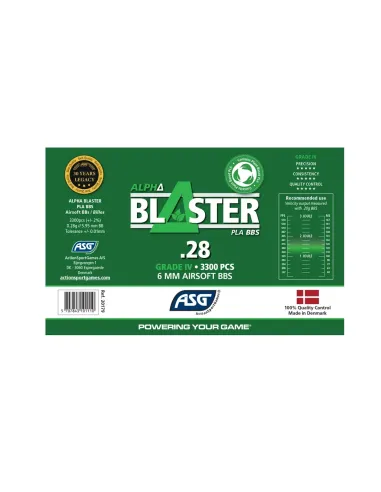 Bolas Bio 0.28 Alpha PLA Bote 3300 Bolas - AGS