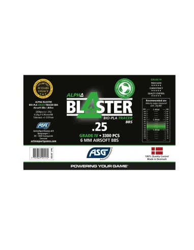 Bolas Bio Tracer 0.25 Alpha PLA Bote 3300 Bolas - AGS