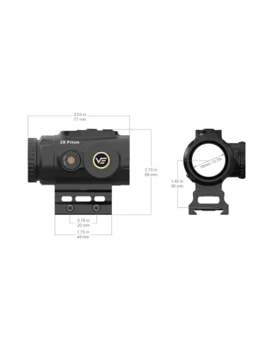 Visor Paragon 3x18 Micro Prism - Vector Optics