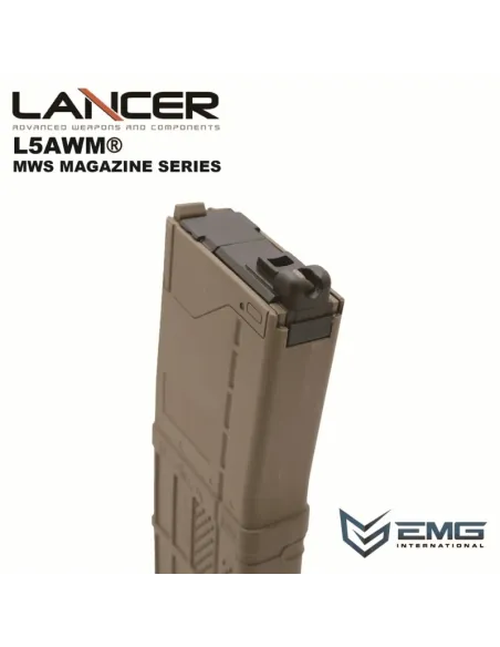 Cargador Gas MWS GBB Lancer L5 AWA 35 Bolas - Angry Gun
