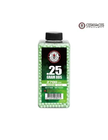 Bolas Bio Trazadoras 0.25 Verdes 2700BB - G&G