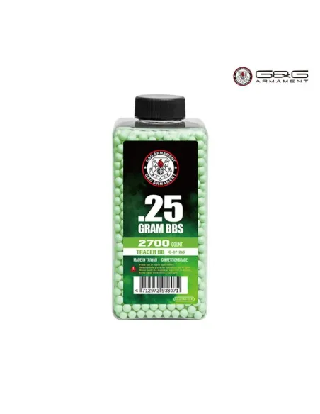Bolas Bio Trazadoras 0.25 Verdes 2700BB - G&G