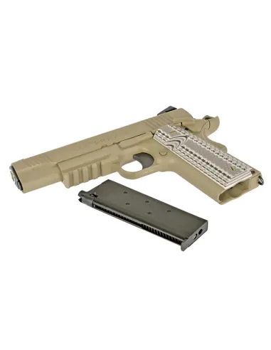 Pistola GBB Colt M45A1 Combat Unit - TAN  - EMG