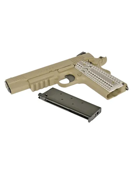Pistola GBB Colt M45A1 Combat Unit - TAN  - EMG
