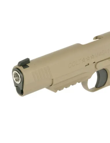 Pistola GBB Colt M45A1 Combat Unit - TAN  - EMG