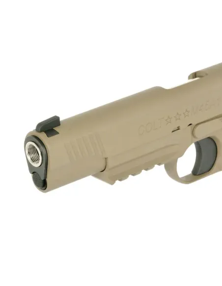 Pistola GBB Colt M45A1 Combat Unit - TAN  - EMG