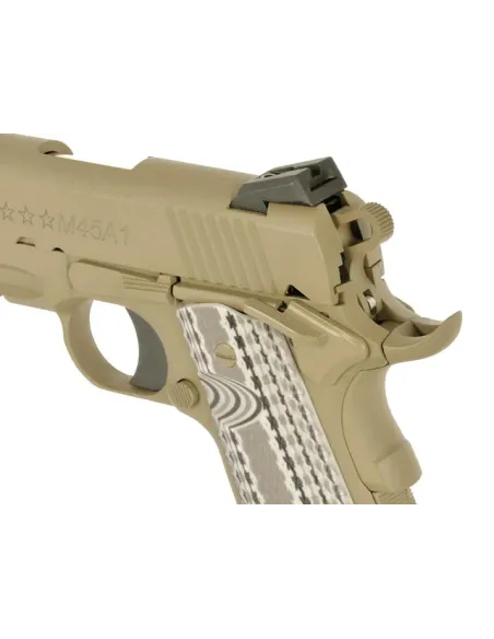 Pistola GBB Colt M45A1 Combat Unit - TAN  - EMG