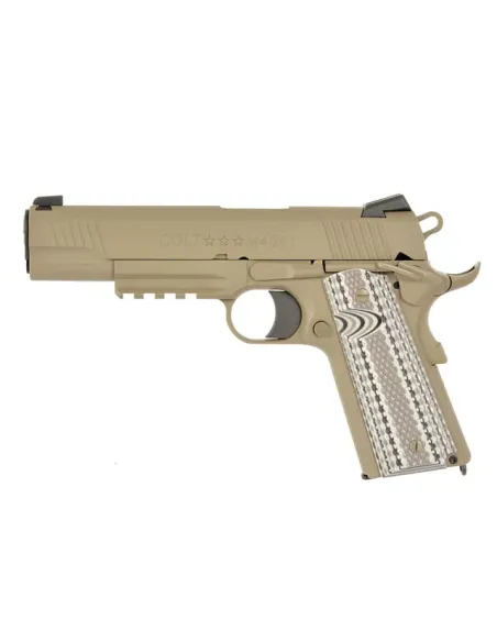Pistola GBB Colt M45A1 Combat Unit - TAN  - EMG