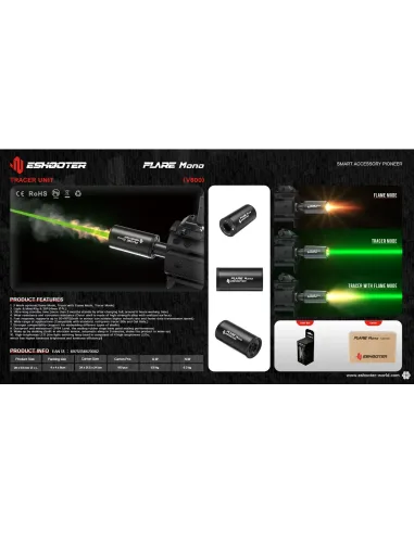 Trazador con Fogonazo Flare Mono V800 - E-SHOOTER