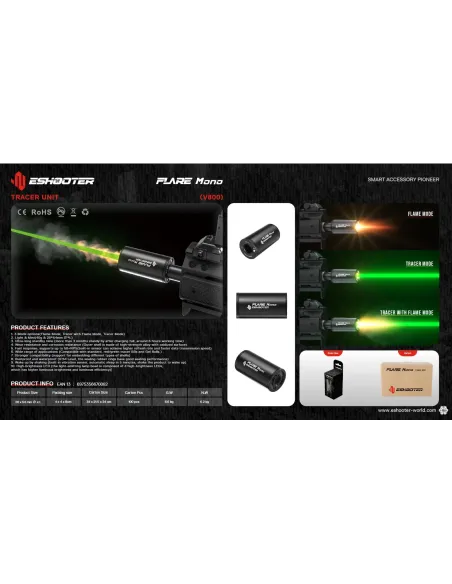 Trazador con Fogonazo Flare Mono V800 - E-SHOOTER