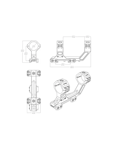 Montura XASR-3038 Tipo Geissele  30mm - VECTOR OPTICS