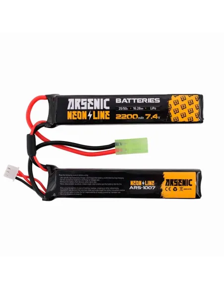 Batería Lipo 7.4v 2200 mAh 25/50c 2 Sticks Tamiya - ARSENIC